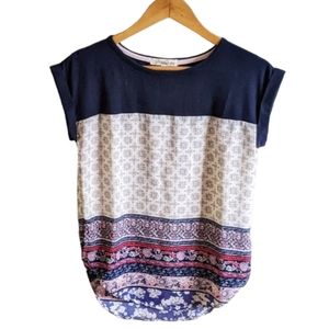 CUTE! Color Block Chiffon Sleeveless Top by Rewind XS